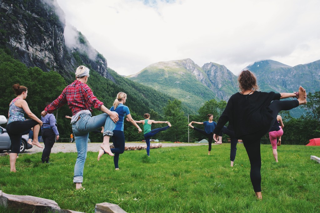 Photo: Eline Viddal Rød (@elineviddal on Instagram), yoga at Indiefjord 2016.